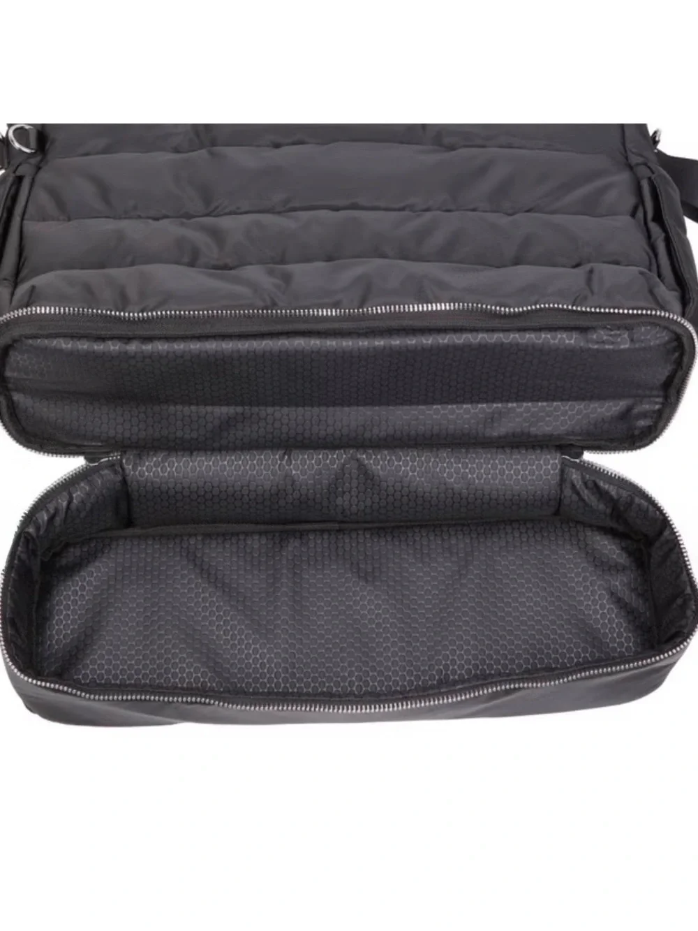 iPack Puffy Tote Bag Black Quilted Laptop Tote Bag for